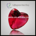 Touching Ruby Heart Shape Jewelry Bead Made by Glass Stones